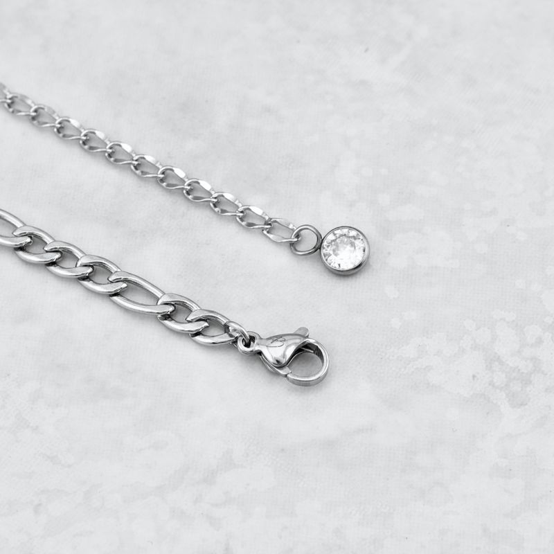 Bracelet de cheville Figaro en acier