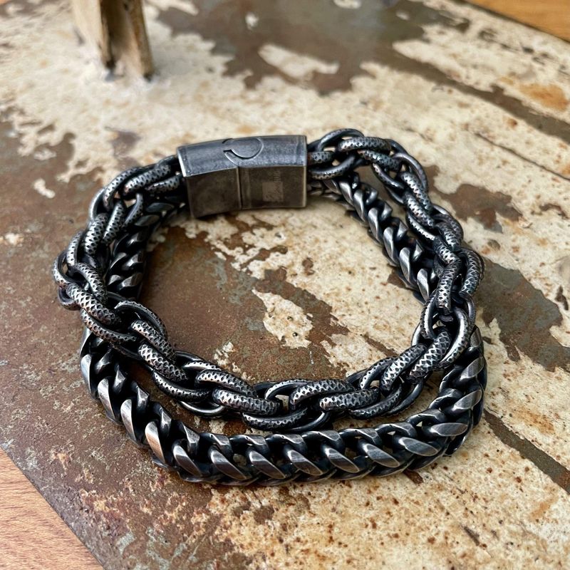Bracelet Le Robuste double en acier