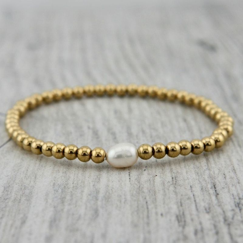 Bracelet Zéphyr en acier et perles
