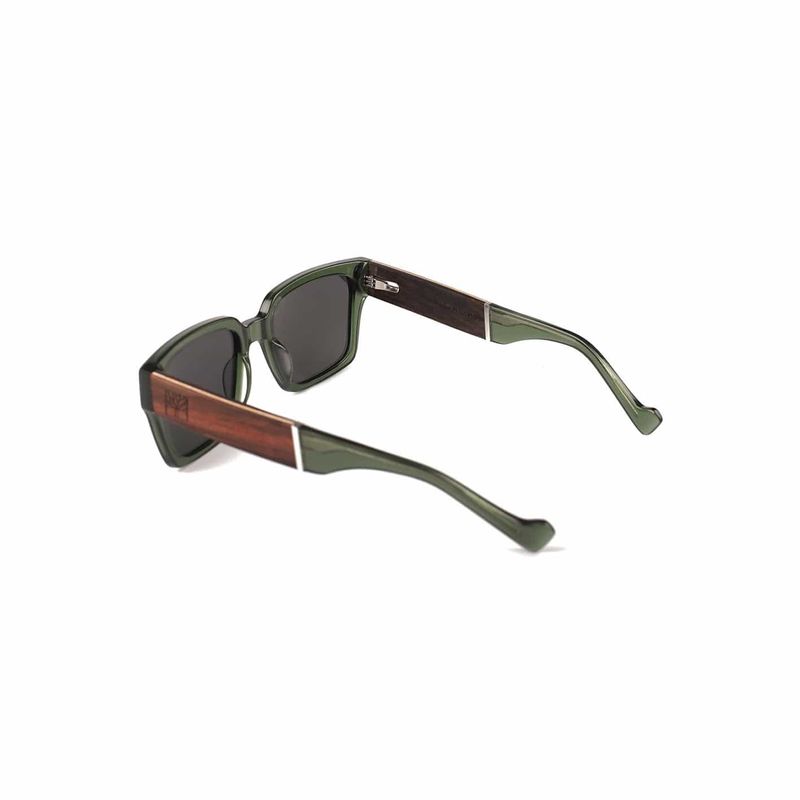Lunette de soleil Expédition verte en bois