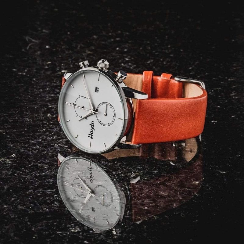 Bracelet de montre en cuir brun - 22mm