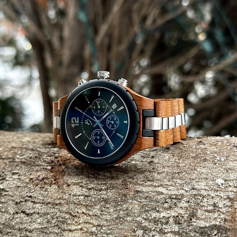 Montre Le Roy en bois de baril whisky recyclé