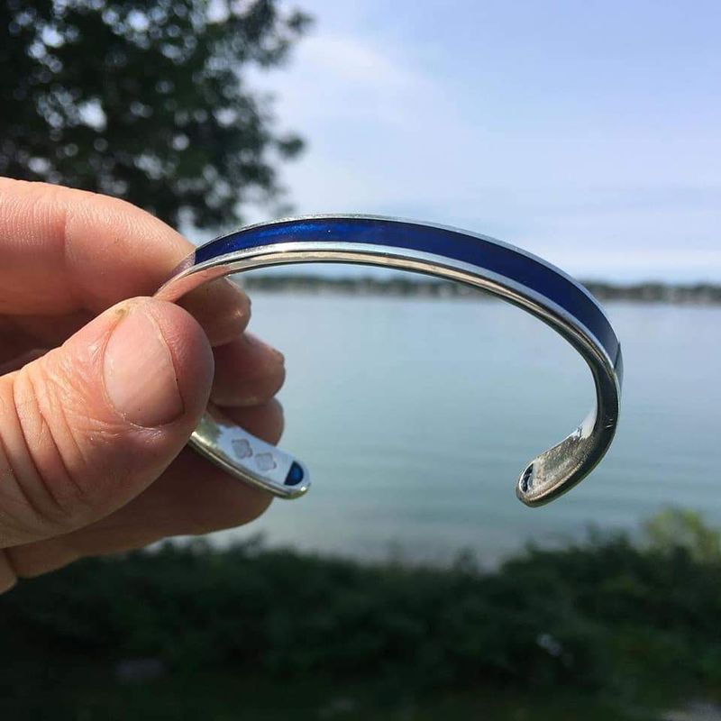 Bracelet Manic bleu lapis en argent sterling