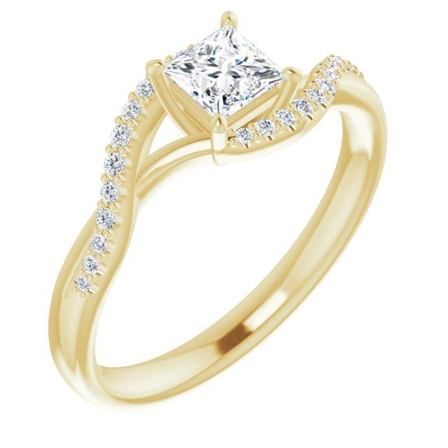 Bague Princesse en or 14K et diamants