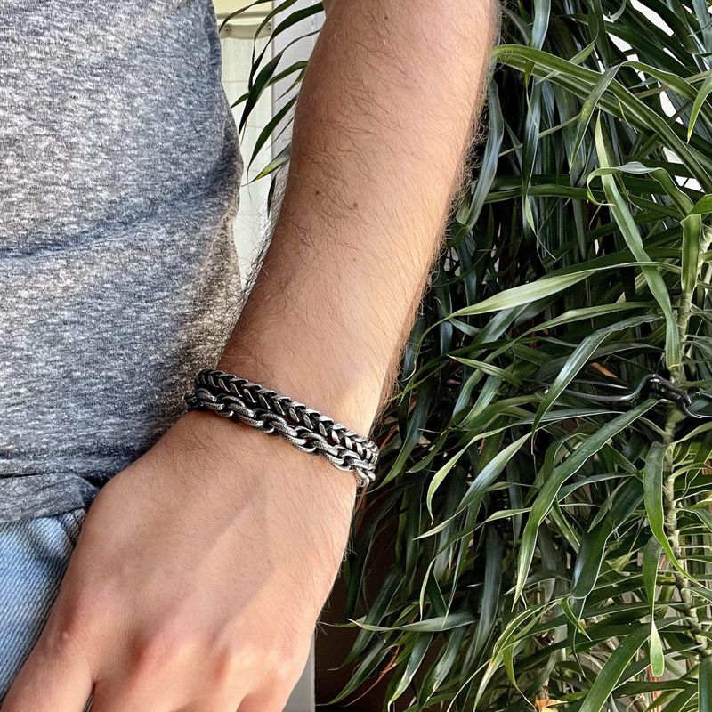 Bracelet Le Robuste double en acier