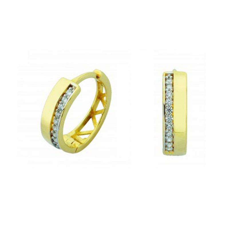 Boucles d'oreilles huggies 13mm en or jaune ou blanc 10k