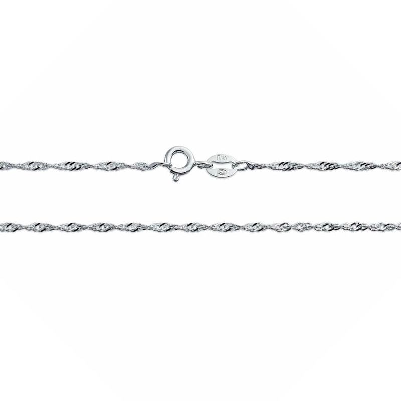 Chaine Singapour en argent sterling ou or 10K