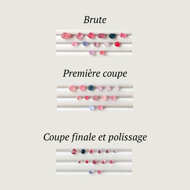 Spinelle Naturel Rose Taille brillant rond 6 mm