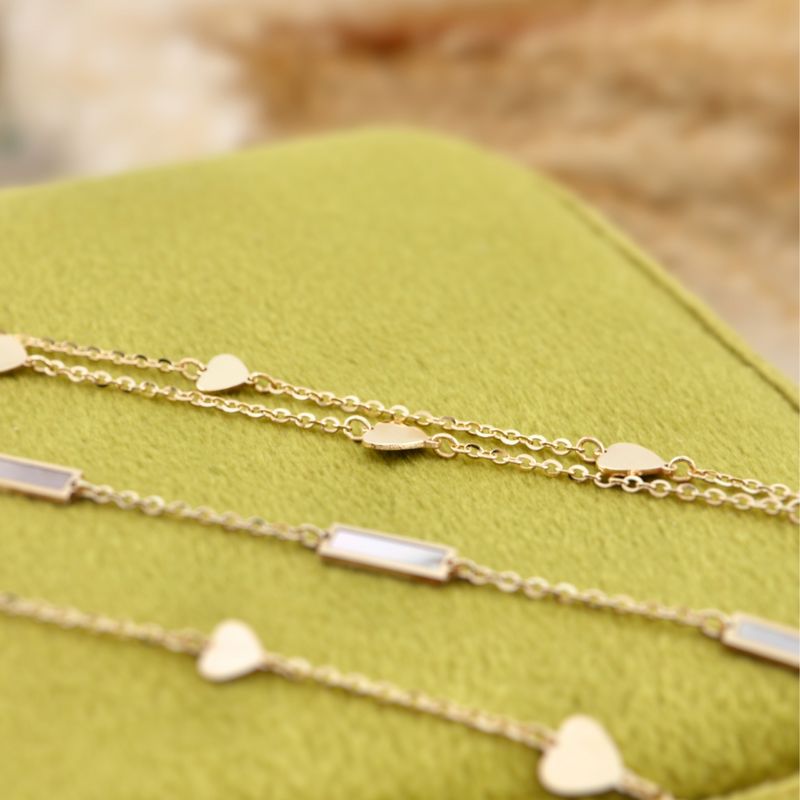 Bracelet Coeurs en or 10K