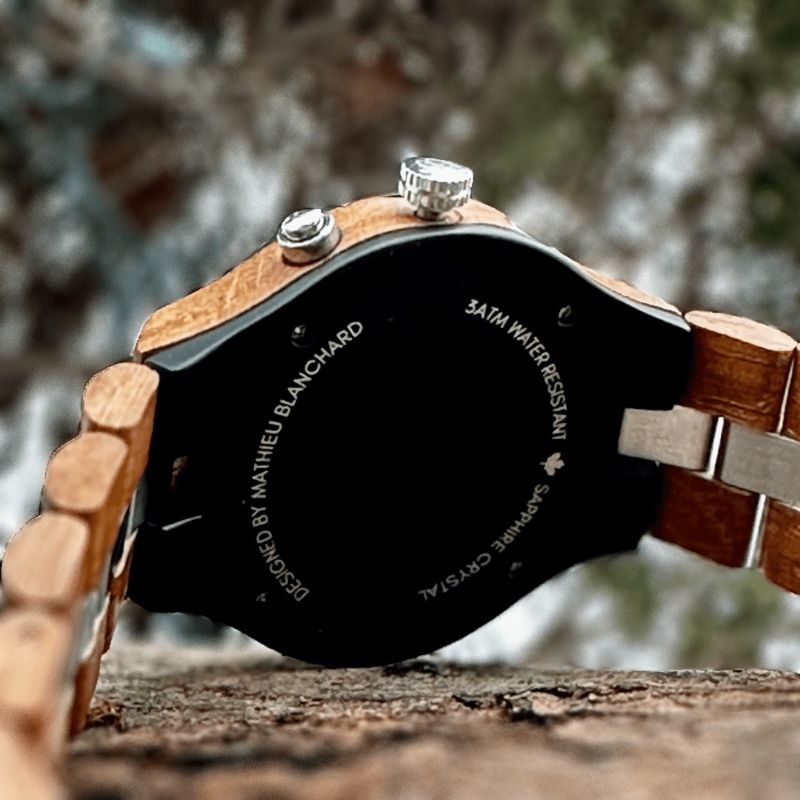 Montre Le Roy en bois de baril whisky recyclé