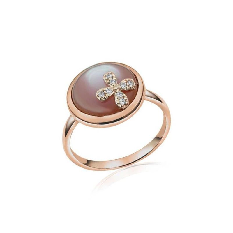 Bague Petite fleur nacre de perle en argent sterling