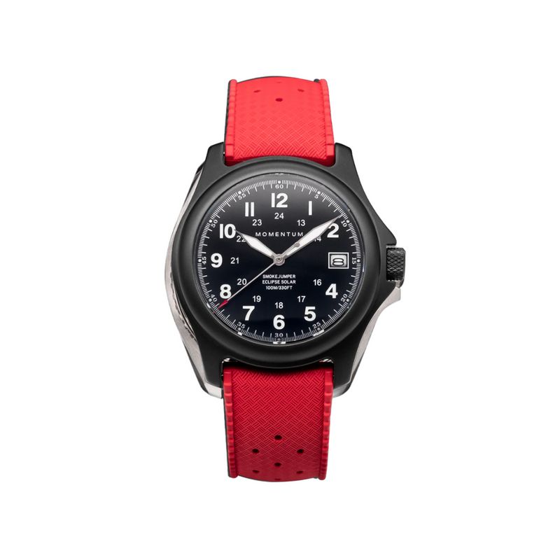 Montre à énergie solaire 38mm Smokejumper Eclipse Rouge