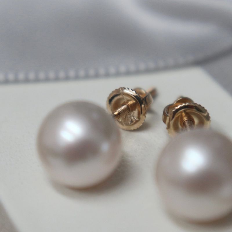 Boucles d’oreilles perles d’eau douce et or 14K