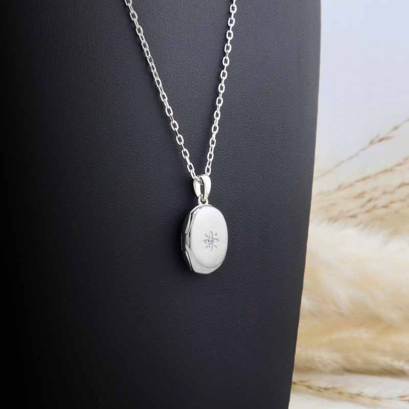 Collier porte-photos Étoile en argent sterling