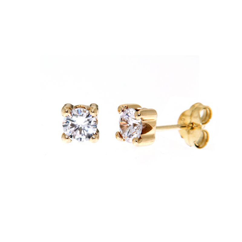 Boucles d'oreilles Pierres de naissance CZ en or jaune 10K