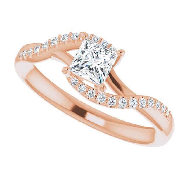 Bague Princesse en or 14K et diamants