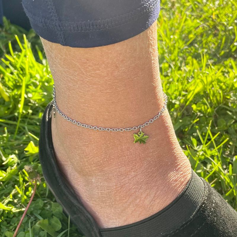 Bracelet de cheville Papillons en acier
