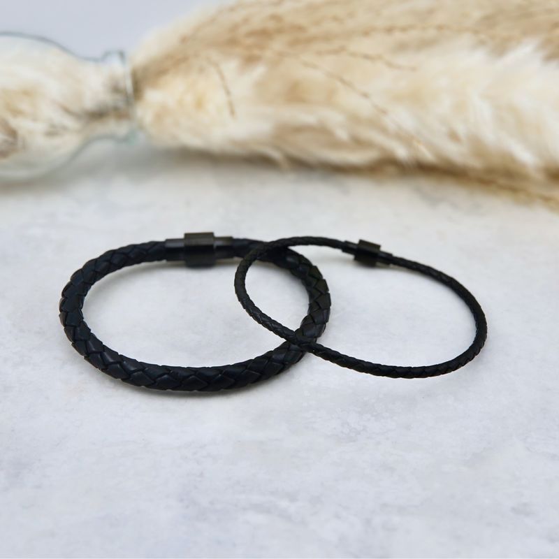 Bracelet Classique en cuir et acier