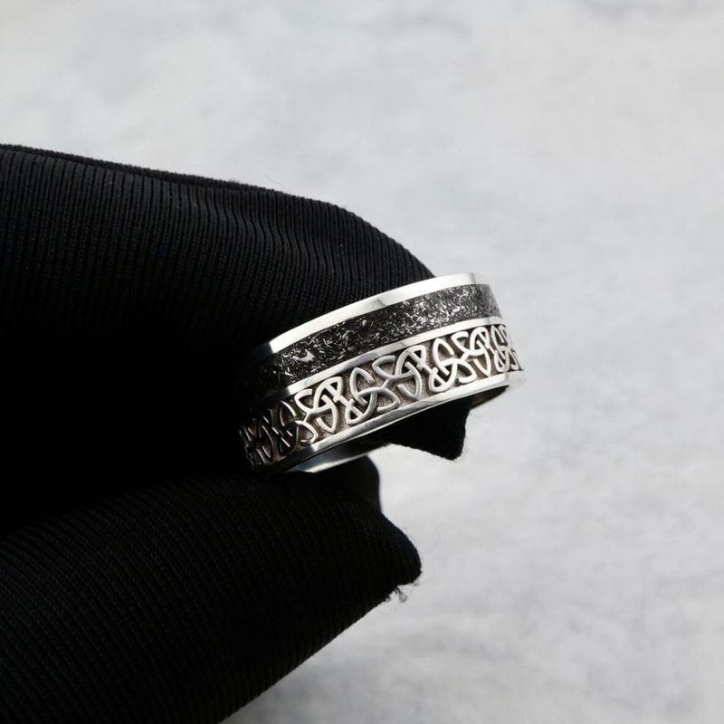 Bague jonc Météorite Celtique