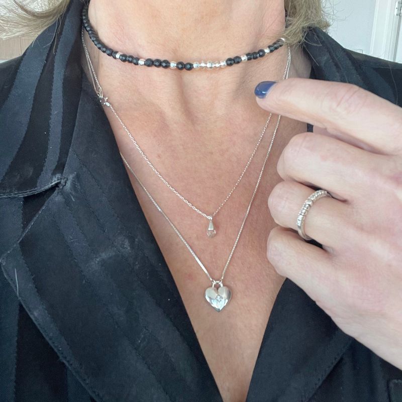 Collier Éclat d'amour en argent sterling ou or jaune 10K