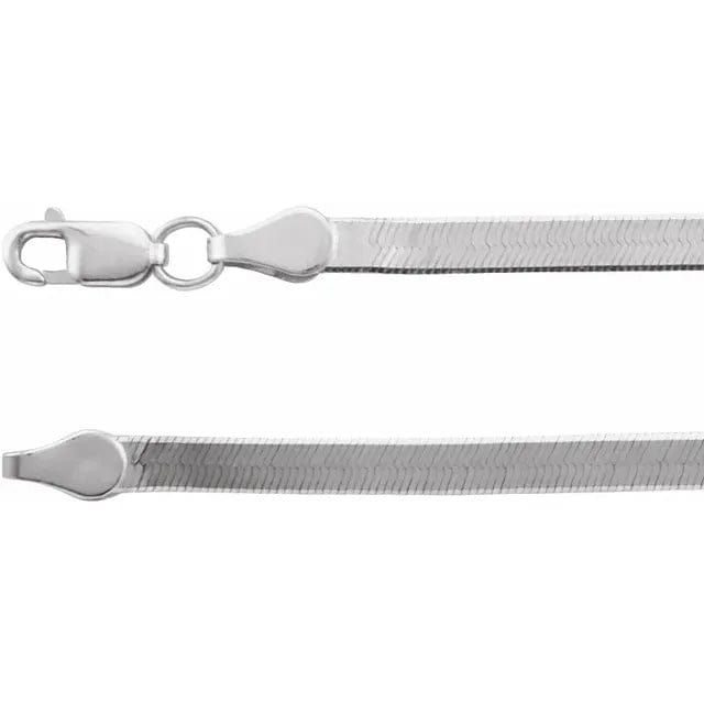 Chaîne minimaliste mailles anglaise 3mm en argent sterling