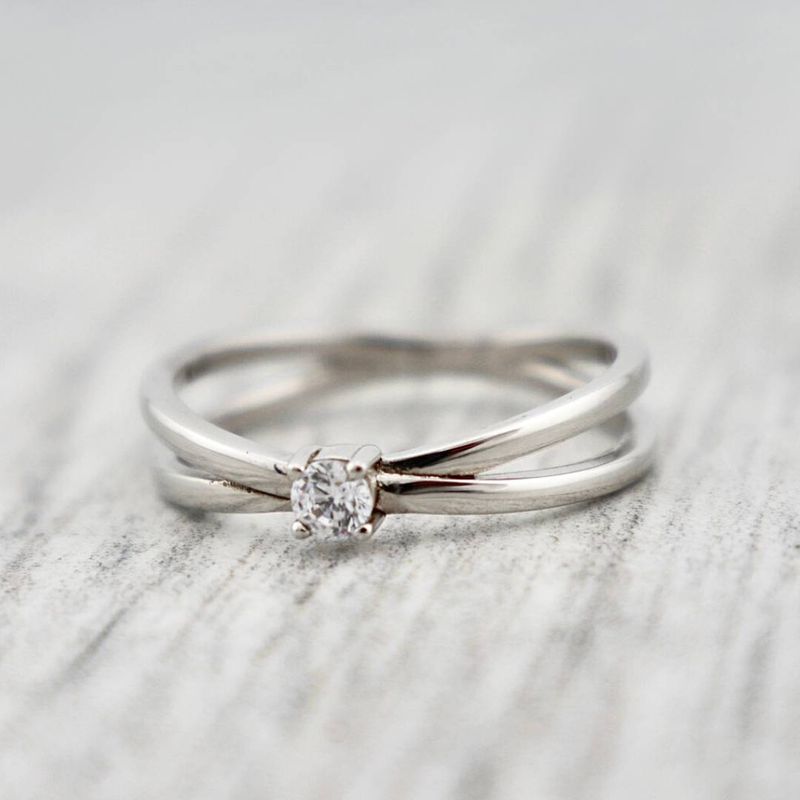 Bague Croisée en argent sterling