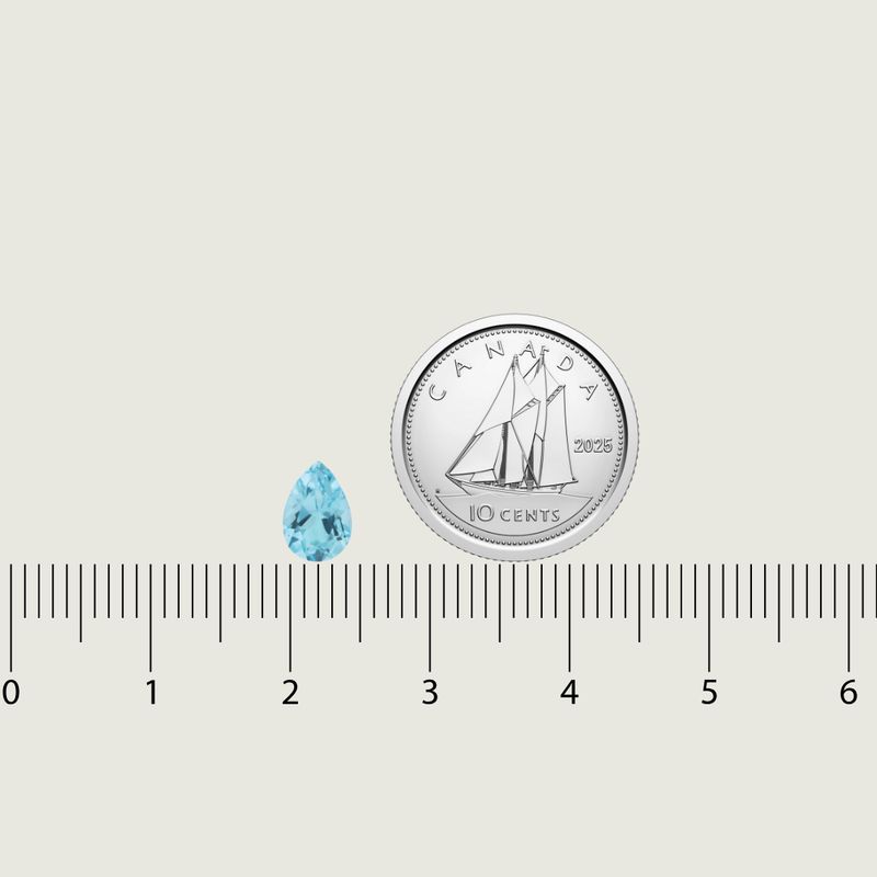 Topaze Naturel Taille Poire 5x8 mm