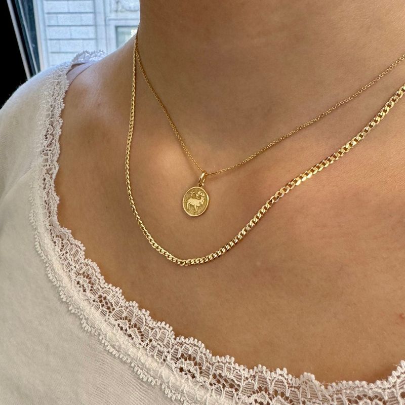 Chaîne Gourmette en argent sterling ou or 10K - 14K