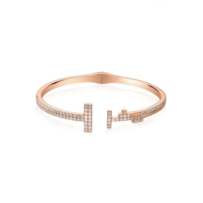 Bracelet T en argent sterling