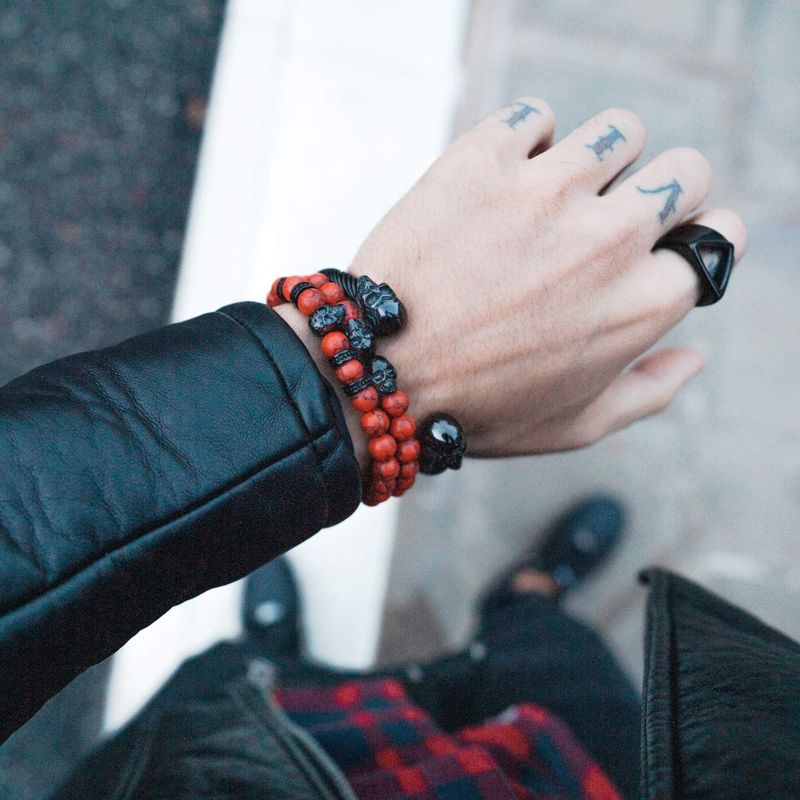 Duo de bracelets Red Devils noir