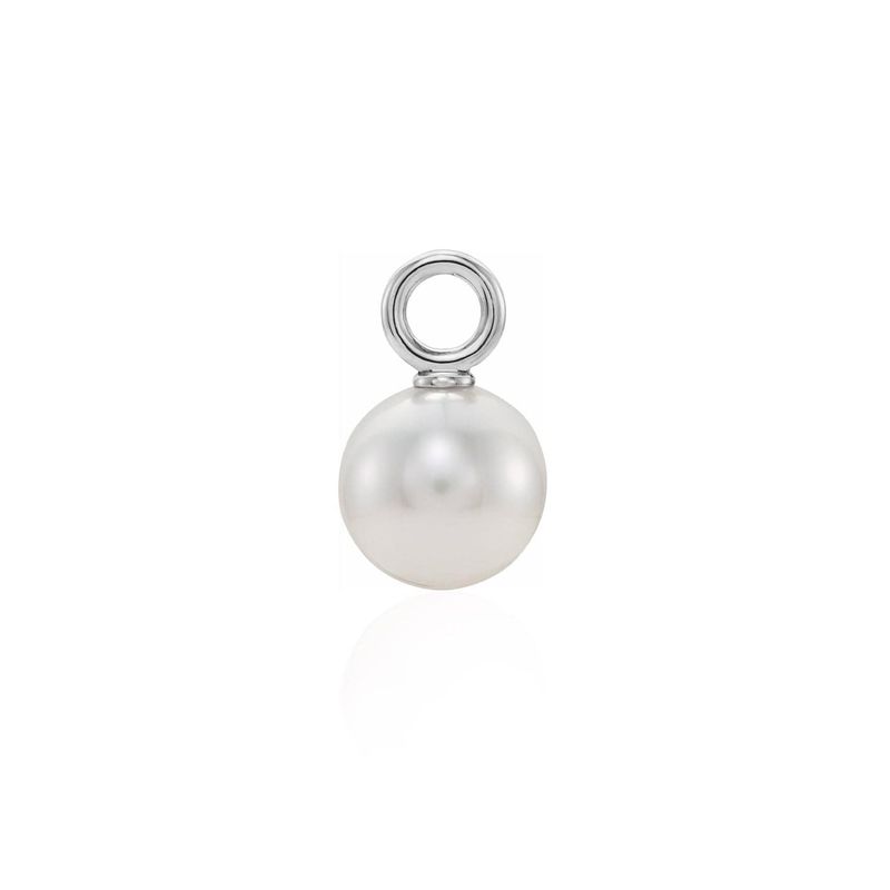 Pendentif perle d'eau douce et or 10K ou argent sterling
