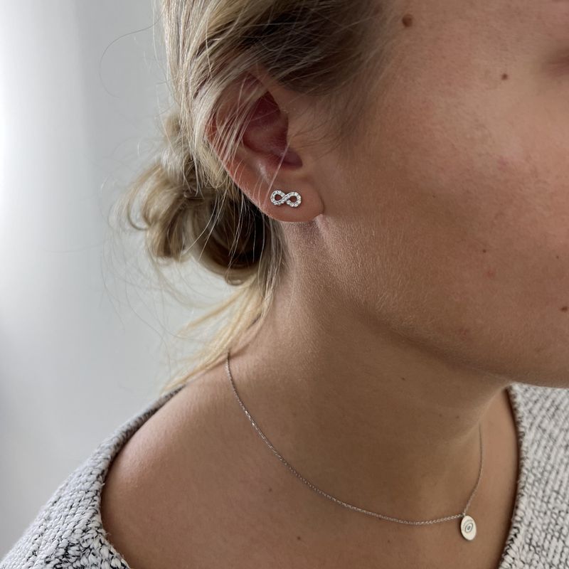 Boucles d'oreilles Infini en argent sterling