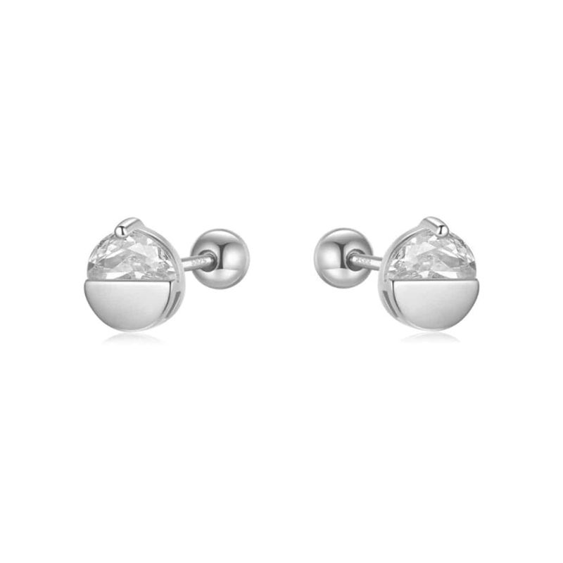 Boucles d'oreilles Demi-Subtiles en argent sterling