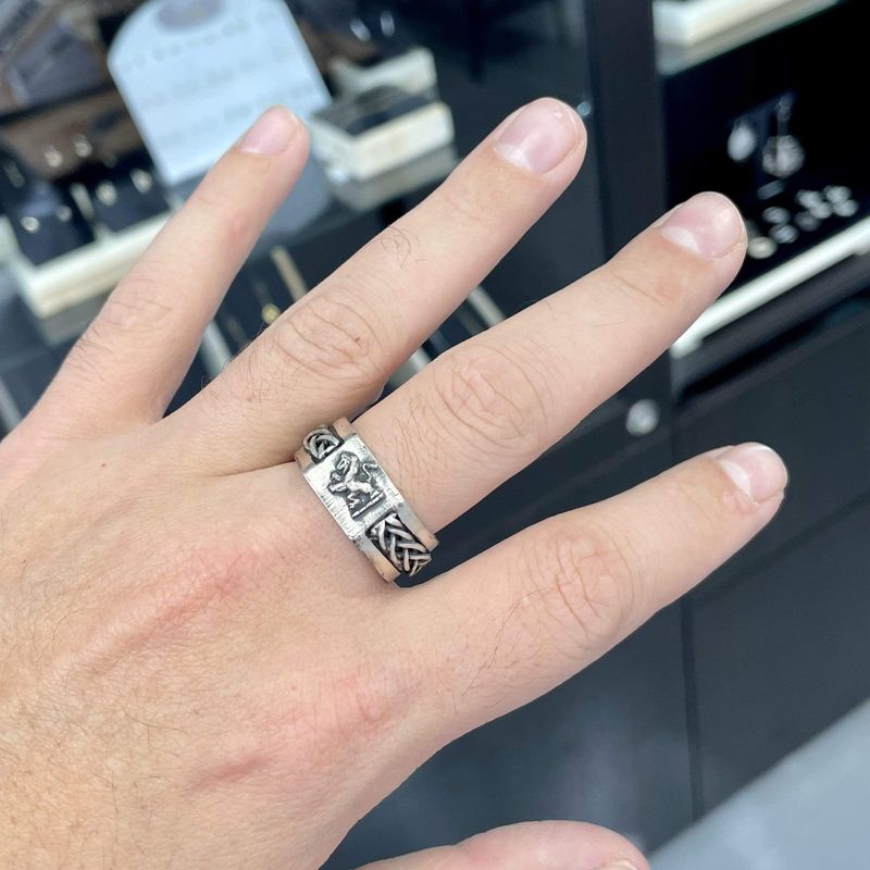 Bague Lion Celtique en argent sterling