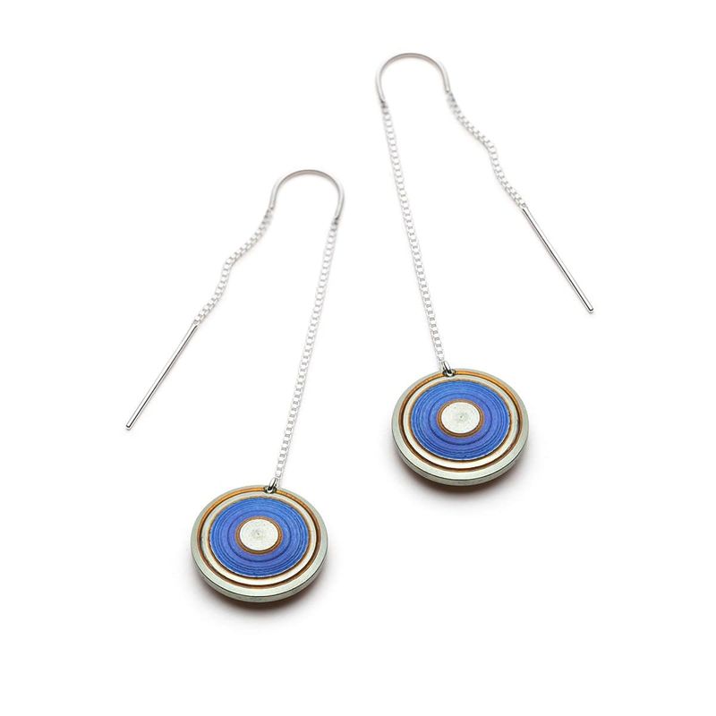 Boucles d'oreilles en argent et titanium