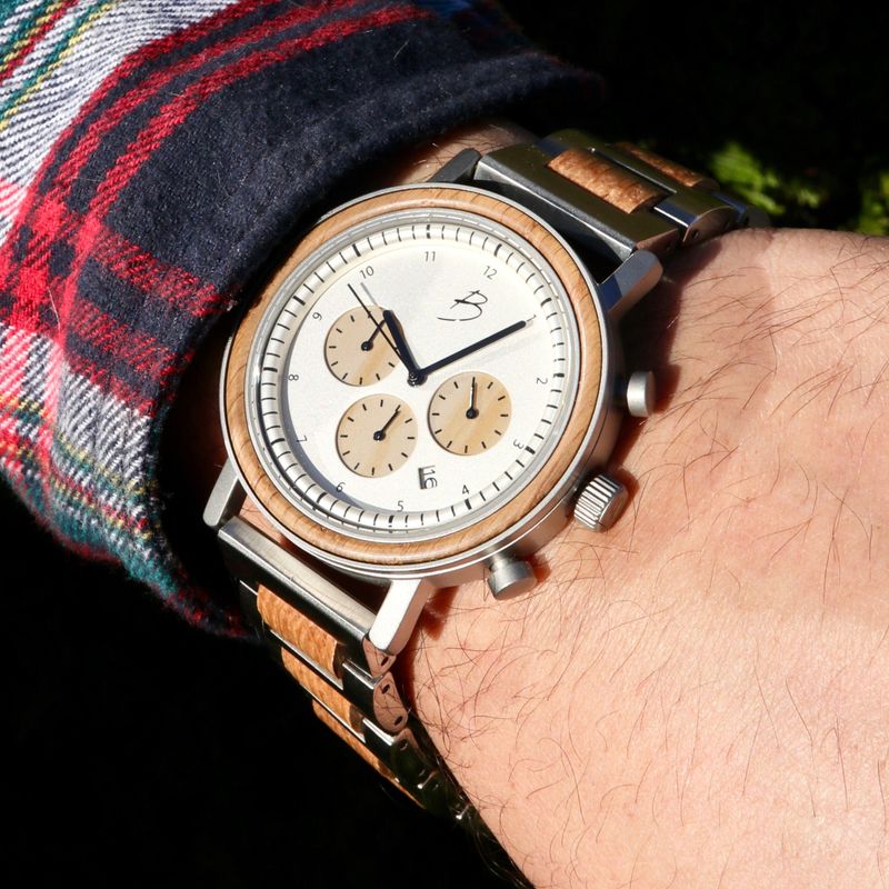 Montre Graham en bois de baril de whisky recyclé