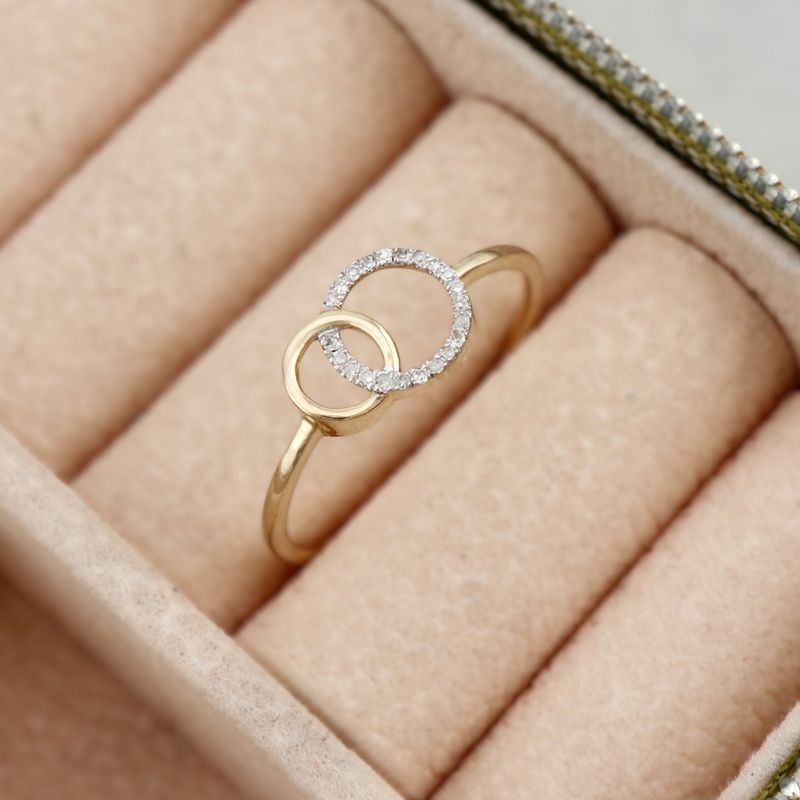 Bague Cercles en or 10K et diamants