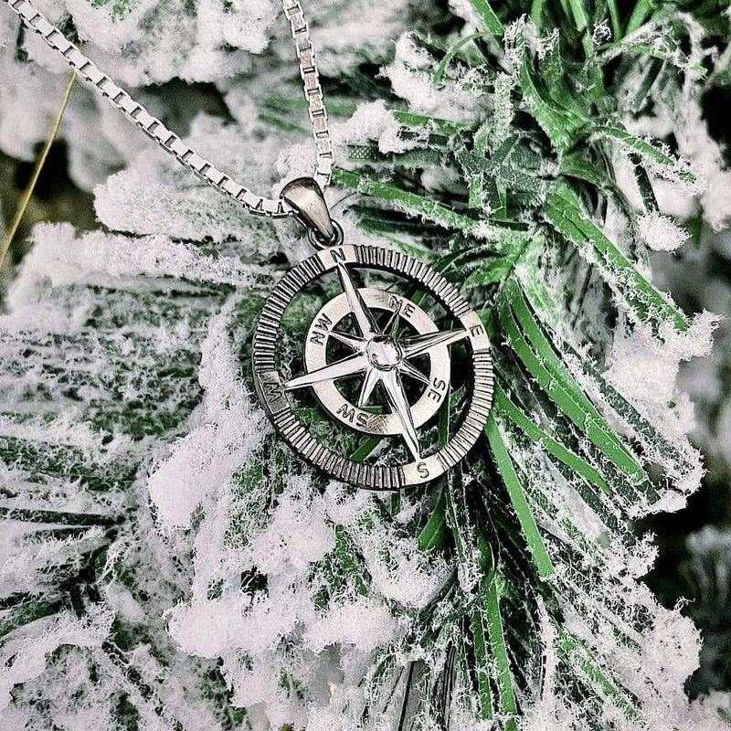 Collier Boussole en argent sterling