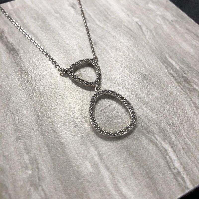 Collier en argent 925 et marcassites