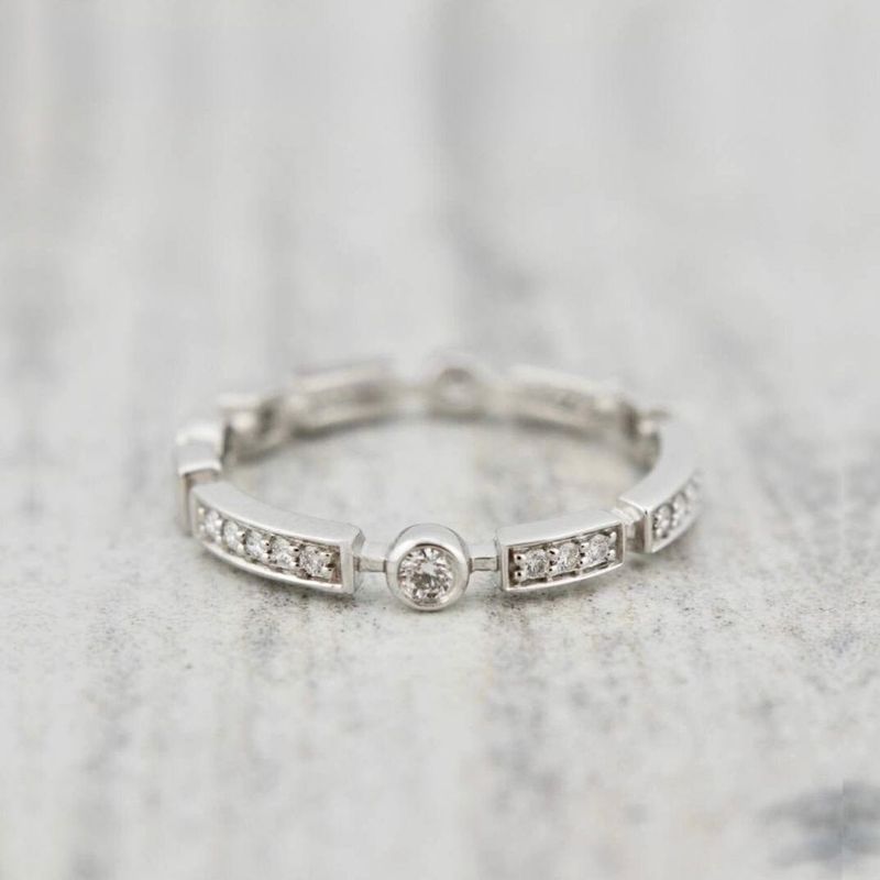 Bague en or 14K et diamants - 0,35 ctw