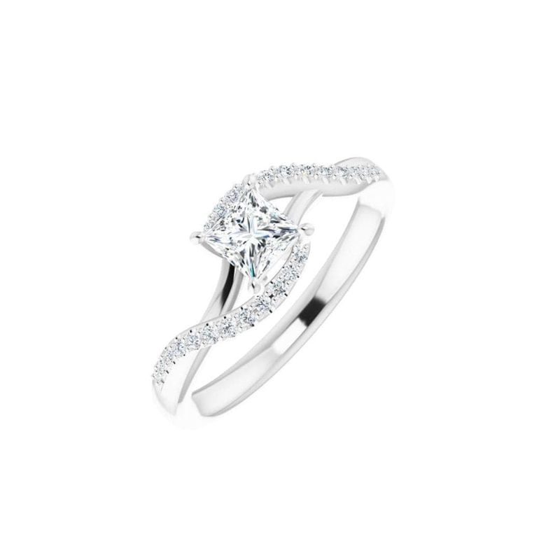 Bague Princesse en or 14K et diamants