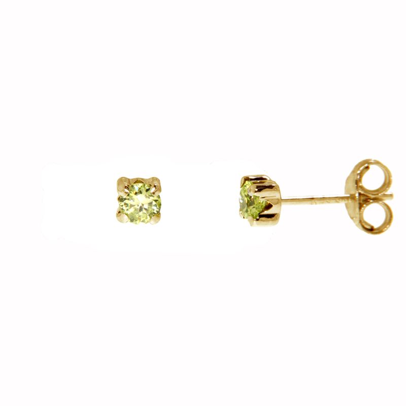 Boucles d'oreilles Pierres de naissance CZ en or jaune 10K
