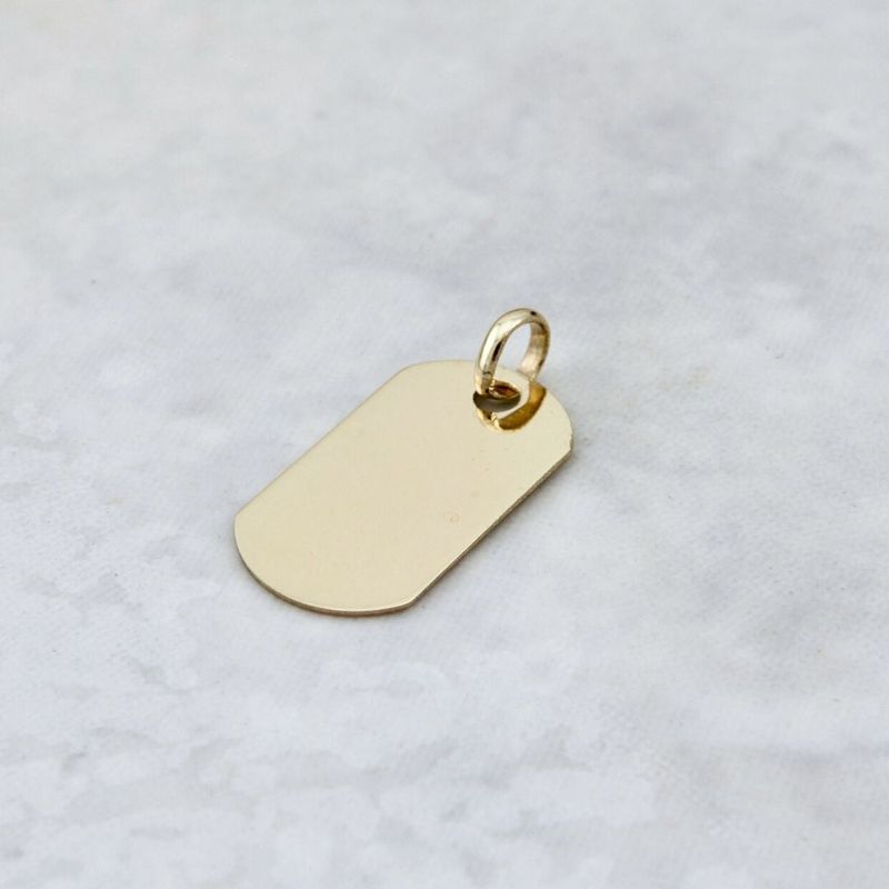 Pendentif Plaque en or jaune 10K