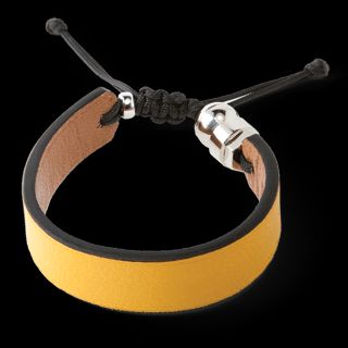 Bracelet de cuir véritable et argent sterling
