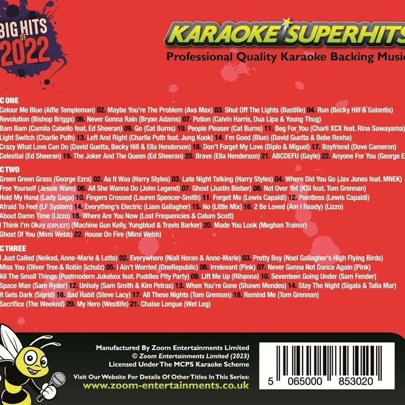 Big Hits of 2022 - 3 Albums Kit • Zoom Karaoke