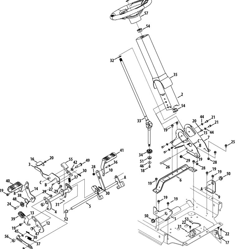 4— Drive Pedal Assembly. Pièce n° 647-04285 • Cub Cadet *usagé
