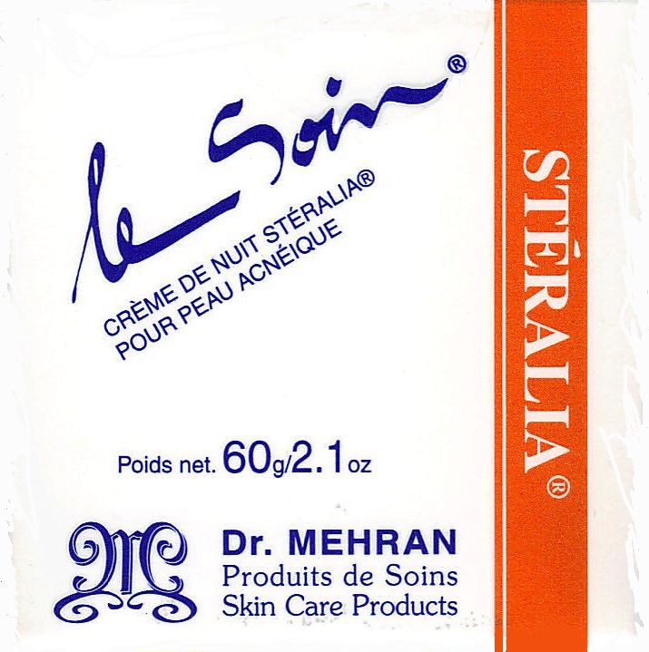 Crème hydratante désinfectante Stéralia® peau acnéique • Dr. Mehran®