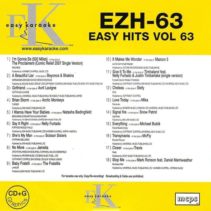 Easy Hits Series Volume 63 • Met aussi en vedette Avril Lavigne