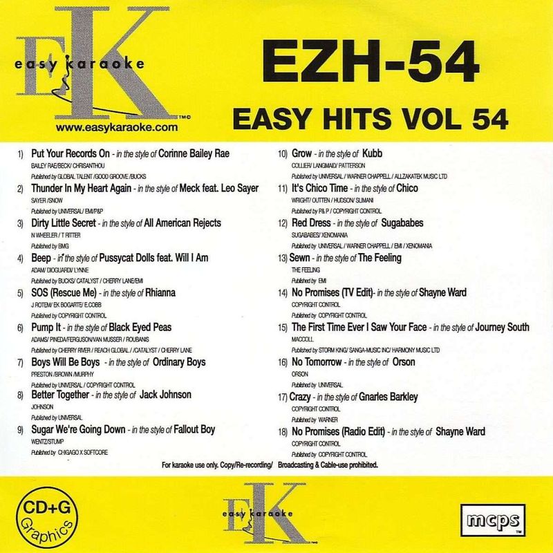 Easy Hits Series Volume 54 • Met aussi en vedette The Black Eyed Peas