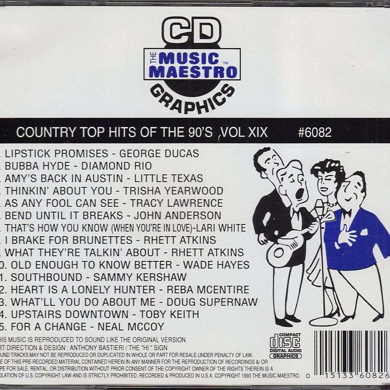 Country Top Hits of the 90’s - Volume XIX • Met aussi en vedette John Anderson